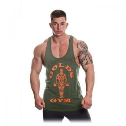 Golds Gym Ggvst003 Stringer Joe Premium Army Orange M