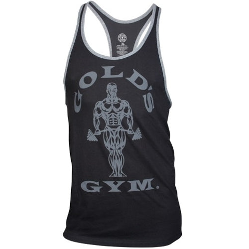 Golds Gym Ggvst004 Contrast Stringer Schwarz Grey Xl