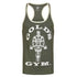 Golds Gym Ggvst004 Stringer Joe Contrast Army Cream S
