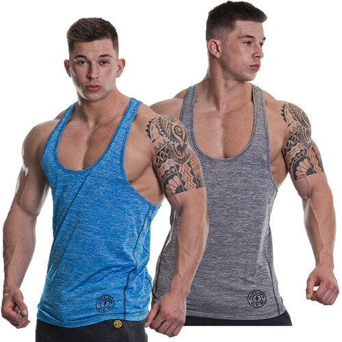 Golds Gym Ggvst061 Raglan Stringer Blue Marlin M