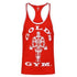 Golds Gym Ggvts004 Stringer Joe Contrast Red White Xl