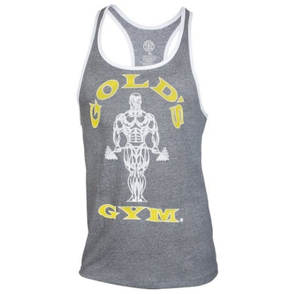 Golds Gym Muscle Joe Contrast Stringer Tank Hellgrau Xl