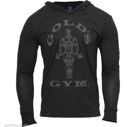 Golds Gym Muscle Joe Longsleeve Hoodie Vintage Schwarz S