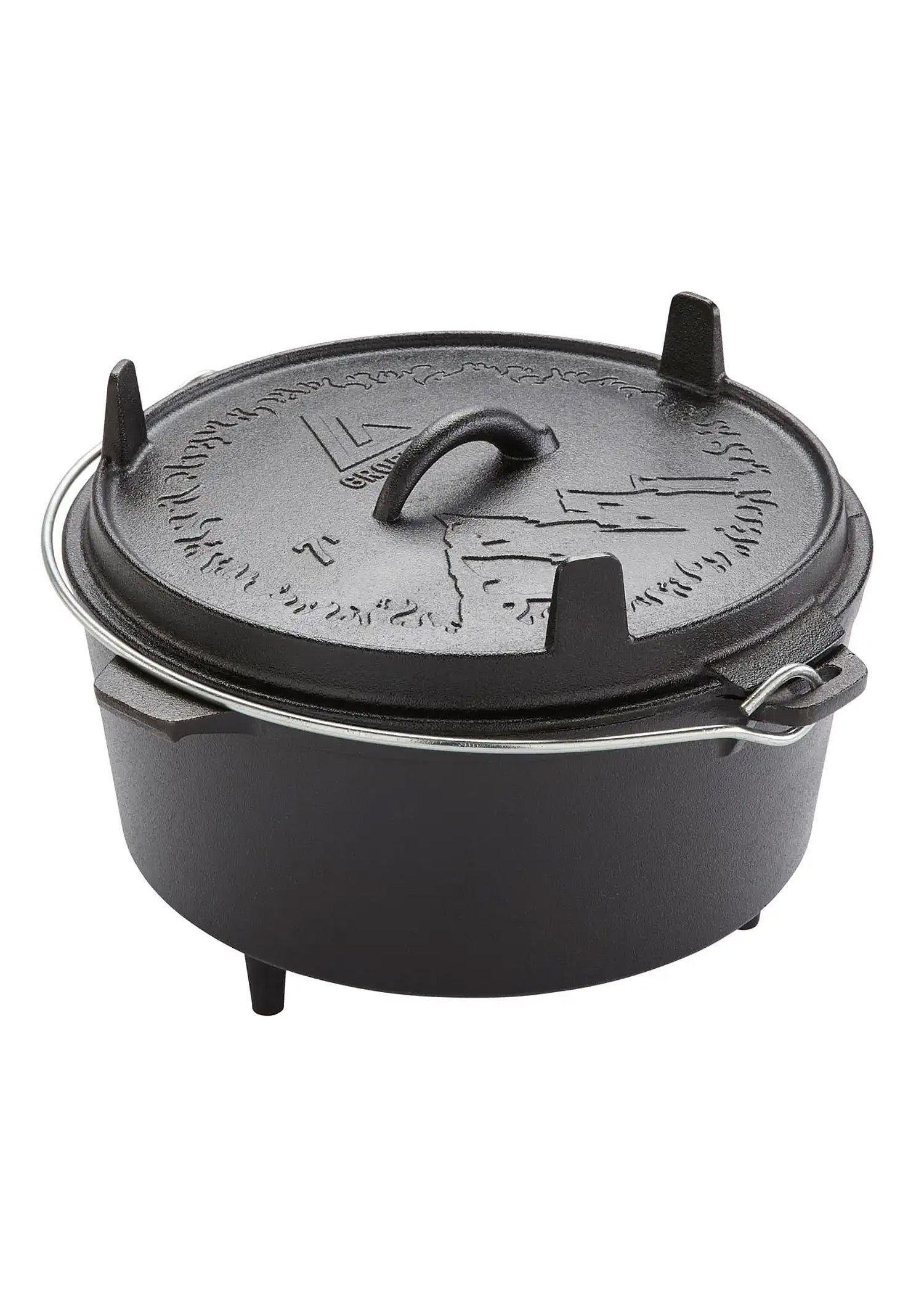 Dutch Oven 7L: Premium Gusseisen Topf für Grill &amp; Herd