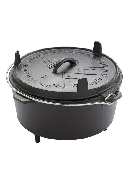 Dutch Oven 7L: Premium Gusseisen Topf für Grill &amp; Herd