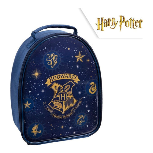 harry potter blaue fruehstueckstasche navy lunchbag