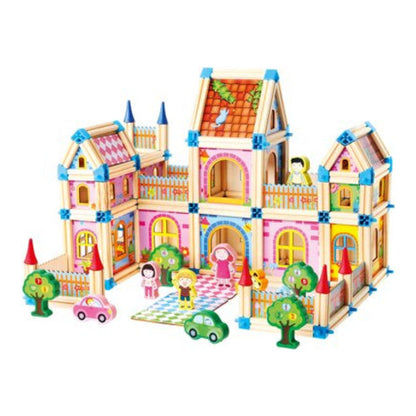 holzbausteine grosses schloss