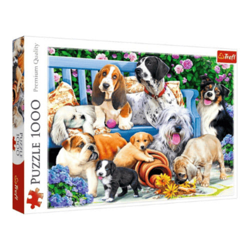 hunde im garten puzzle 1000 teile