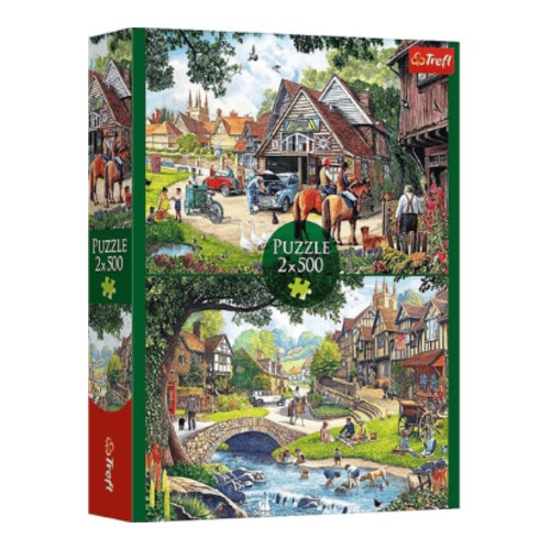 idyllisches leben puzzle 2 x 500 teile