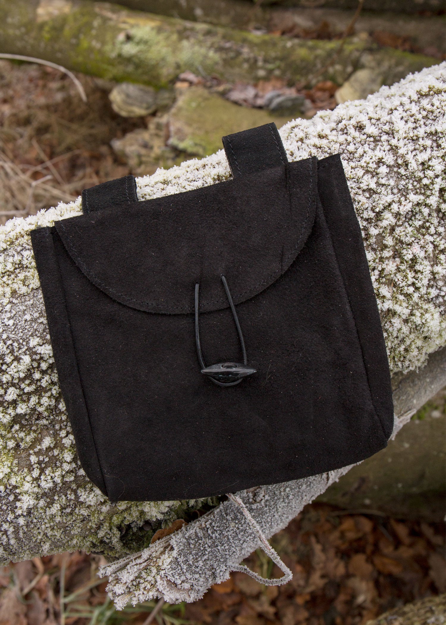 Mittelgroße Leder Gürteltasche mit Drehverschluss