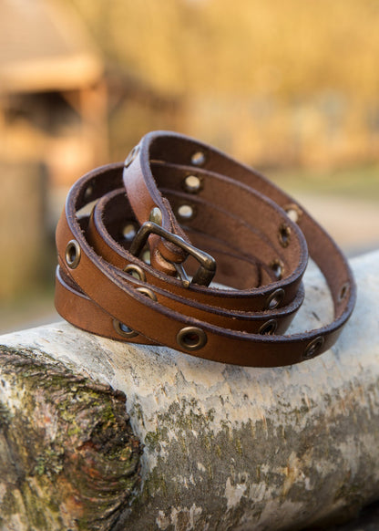 wickelarmband aus leder