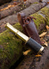 Messing Fernrohr mit Ledertasche