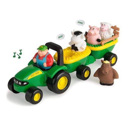 john deere heuwagen mit lustigen tiergeraeuschen
