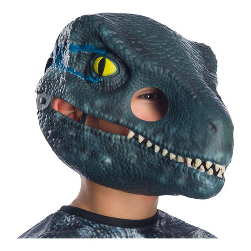 jurassic world dinosaurier velociraptor blue maske fuer kinder