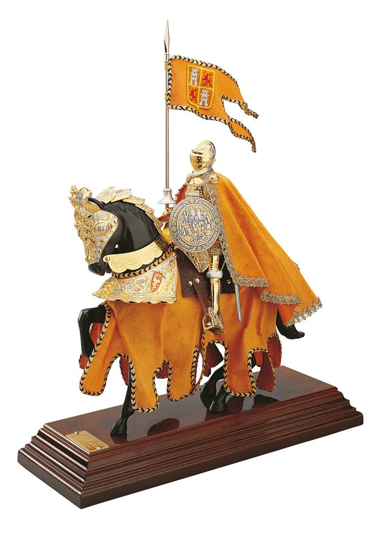 miniatur ritter el cid auf pferd marto