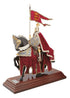 miniatur ritter koenig loewenherz auf pferd marto