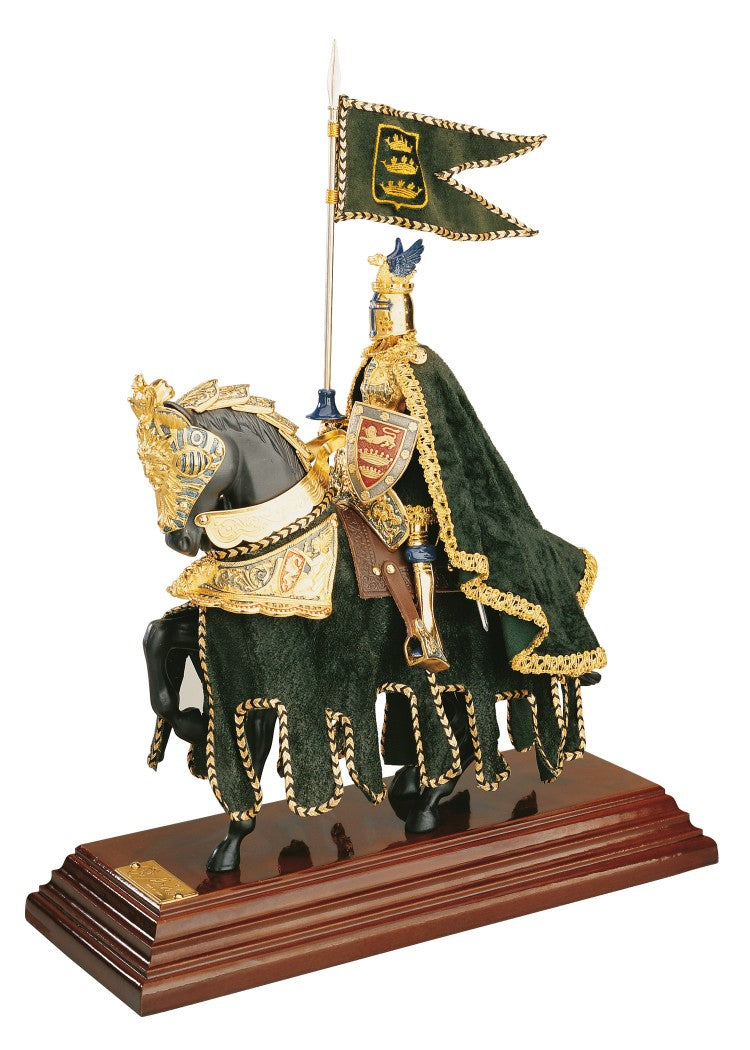 miniatur ritter koenig arthur auf pferd marto
