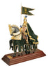 miniatur ritter koenig arthur auf pferd marto