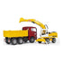 man tga kipp lkw und liebherr schaufelbagger