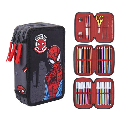 marvel spiderman schueleretui 3 fach