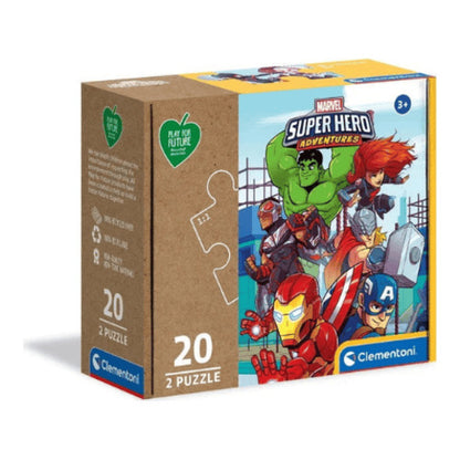 marvel superhelden 2 x 20 teile puzzle play for future