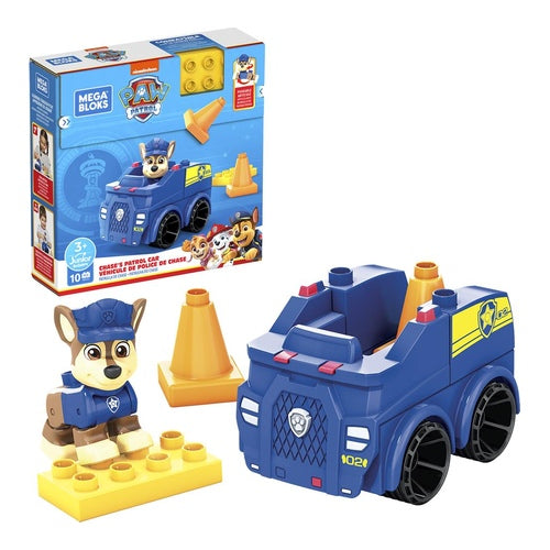 mattel hdj33 mega blocks junior builders paw patrol chase polizeiauto