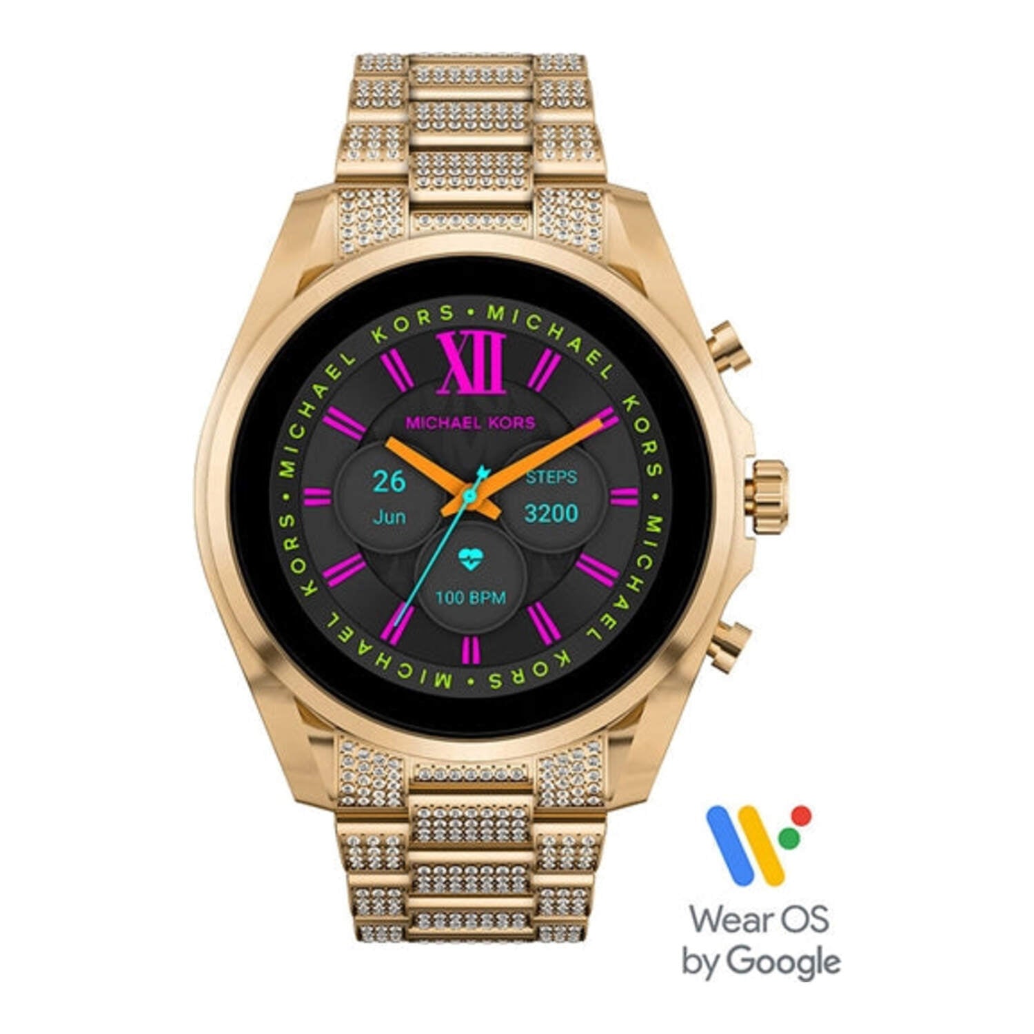 Montre connectée Michael Kors Gen 6 Bradshaw en or avec pavé