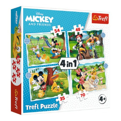 mickey mouse 4 in 1 puzzle 35 48 54 70 teile