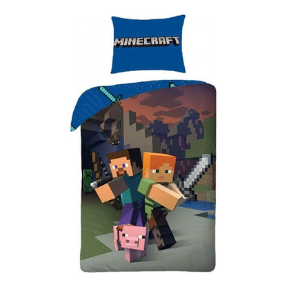 minecraft bettwaesche 140 x 200 cm 70 x 90 cm
