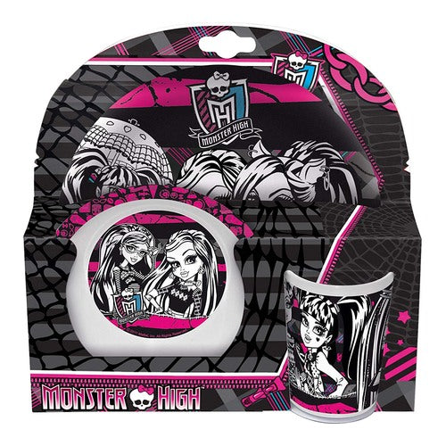 monster high 3 teiliges melamin set