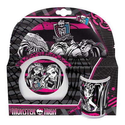 monster high 3 teiliges melamin set