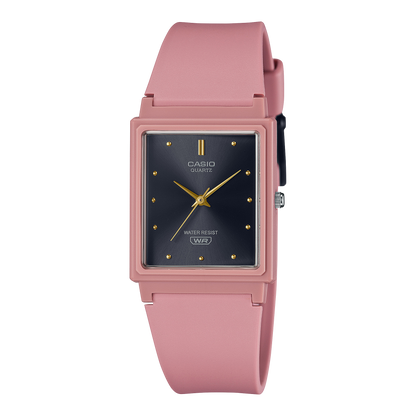 Casio Herren Analog Quarzuhr mit Resin Gehäuse und Resinarmband, schwarzes Zifferblatt mit Datumsanzeige