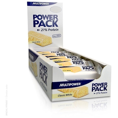 Barre protéinée Multipower Power Pack 24 x 35 g, saveur chocolat noir classique