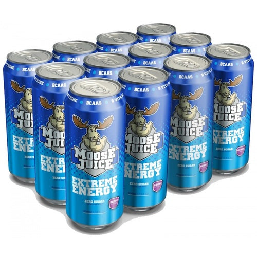 Muscle Moose Juice Energy Bcaa Drink Zero Sugar 12X500Ml Mixed Box