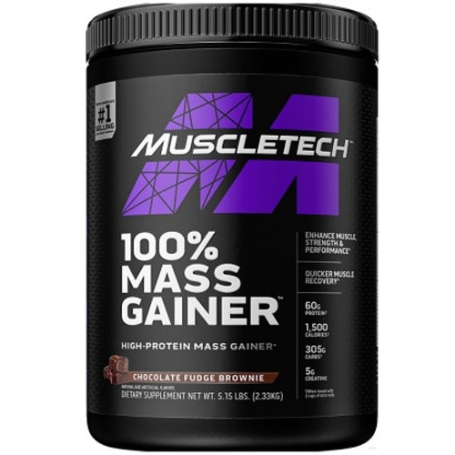 Muscletech 100 Mass Gainer 5, 15Lbs Chocolate Fudge Brownie