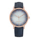 Damen-Analog-Quarzuhr mit goldfarbenem Metallgehäuse und Metallarmband, braunes Zifferblatt