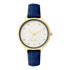 Nine West Damen Analog Quarzuhr mit Metallgehäuse und Metallarmband in Hellblau, blaues Zifferblatt