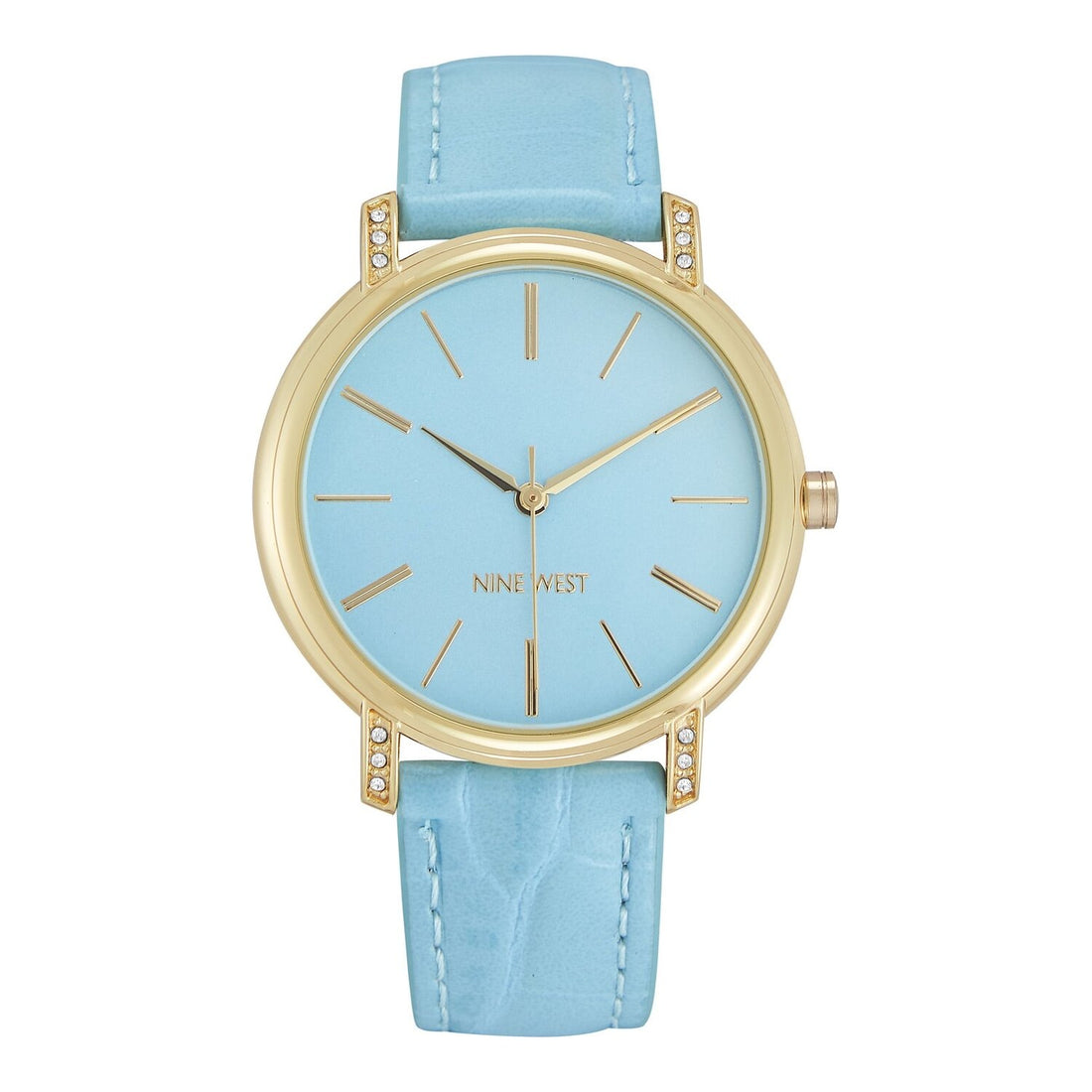 Nine West Damen Analog Quarzuhr mit silberfarbenem Metallgehäuse und Metallarmband, silberfarbenes Zifferblatt
