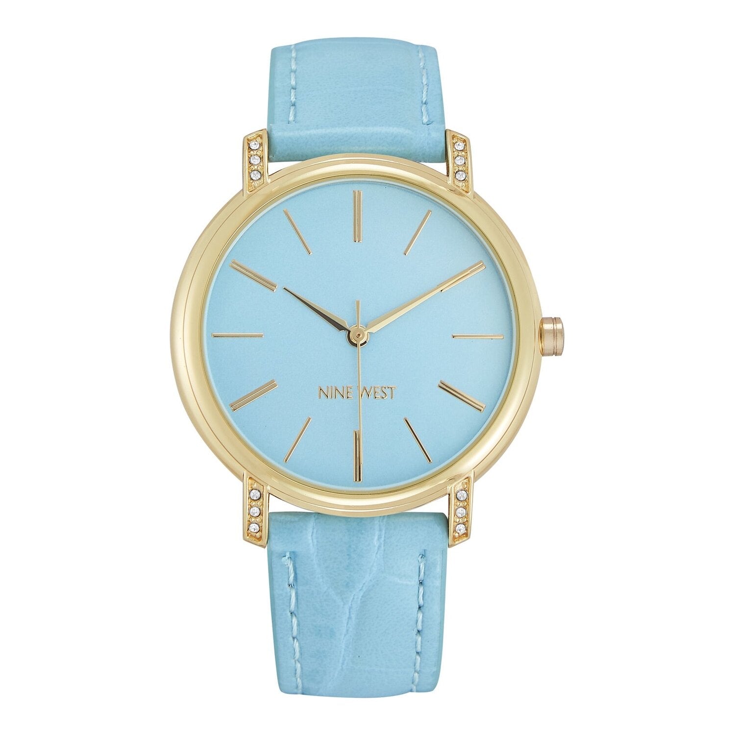 Montre à quartz analogique pour femme Nine West, boîtier et bracelet en métal argenté, cadran argenté