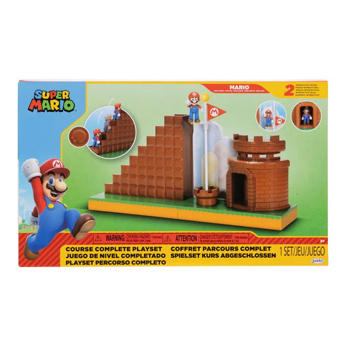 nintendo super mario end level course complete spielset