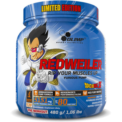 Olimp Redweiler 480G Pulver Dragon Ball Ltd Edition Blueberry Lemon New