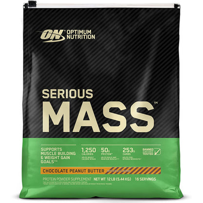 Optimum Nutrition Serious Mass 12Lbs Chocolate Peanutbutter
