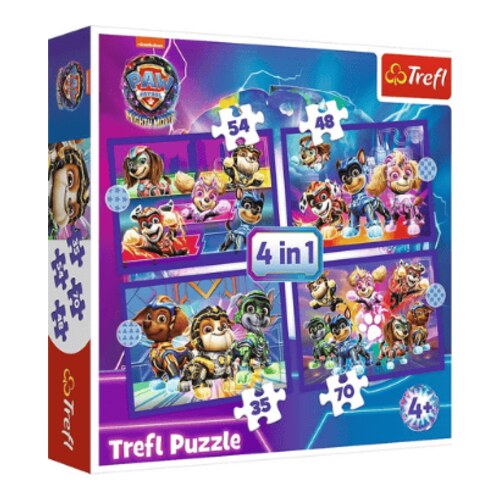 paw patrol film 4 in 1 puzzle 35 48 54 70 teile