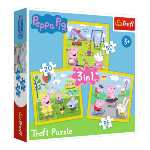 peppa pig ein schoener tag puzzle 3in1 20 50 teile