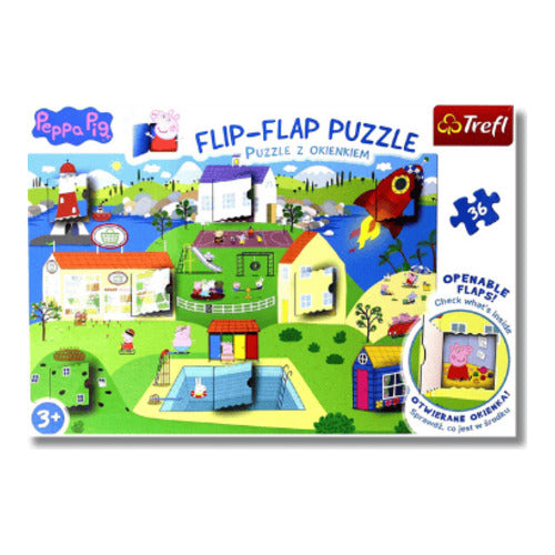 peppa pig welt flip flap puzzle 36 teile