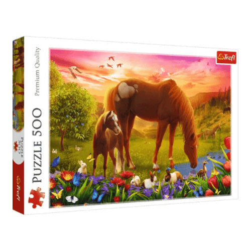 pferde auf der wiese puzzle 500 teile