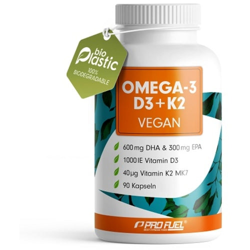 Profuel Omega 3 D3 K2 90 Algenöl Kapseln