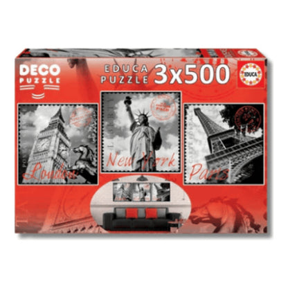 puzzle big cities deco 3 x 500 teile puzzle