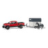 ram 2500 power wagon mit pferdeanhaenger und pferd