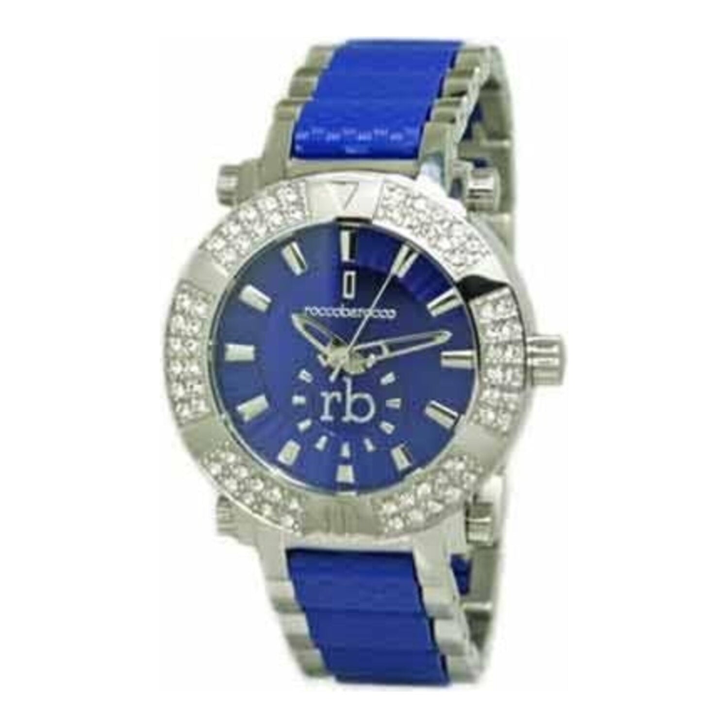 Montre à quartz Roccobarocco en acier inoxydable avec verre saphir, au design élégant
